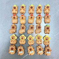 Adorables figurines en résine de capybara, miniatures décoratives pour micro-paysages, accessoires d'art, décoration de table et de maison