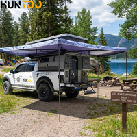 Huntoo Popup Short Bed Campers Slide in Pop up Top Flatbed Truck Topper Outdoor Bed Camping Tent for Sale