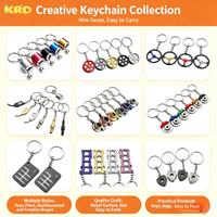 9 Styles de Porte-clés Créatifs Personnalisés pour la Modification Automobile, Porte-clés en Métal en Forme de Pièces Automobiles, Cadeau pour les Passionnés de Voitures