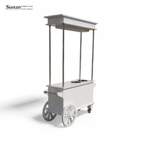 Chariot de présentation de bonbons et desserts de luxe en bois moderne à 4 roues pour hôtel, idéal pour mariages romantiques - Grande Vente