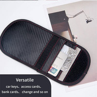 Portefeuille de blocage de Signal Fob d'entrée sans clé Anti-suivi Anti-vol Jammer Faraday Pouch pour clés de voiture 2 Pack Faraday Bag