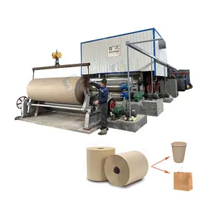 Usine professionnelle moulin déchets de papier recyclage faisant machine machines de production de papier kraft