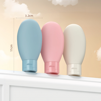 Bouteille distributrice de shampoing pour enfants en plastique PP réutilisable de 60 ml, personnalisable, anti-fuite, pour voyage, vente en gros