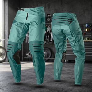 Pantalon de moto pour homme, couleur turquoise, avec protection des genoux, séchage rapide, pour toutes les saisons, vêtements de course - Product Image 6