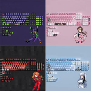 Teclas <span class=keywords><strong>EVA</strong></span> con Degradado, Personalizadas con Impresión Lateral <span class=keywords><strong>de</strong></span> Anime, Brillantes, Altura OEM para Interruptores, Teclado para Juegos, Teclas Creativas - Product Image 2
