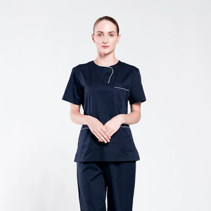 Uniformes Médicos Personalizados con Logotipo Privado, Conjunto de Uniformes de Enfermería de Manga Corta Unisex de Alta Calidad en Poliéster/Rayón Tejido Suave - Product Image 4