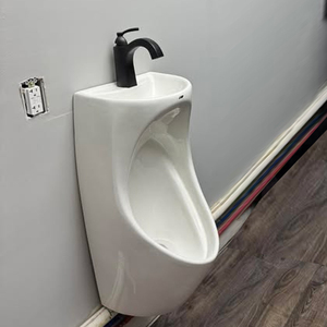 <span class=keywords><strong>Urinoir</strong></span> compact à capteur pour 2 personnes, avec lavabo intégré pour ablutions, station de lavage WC, émaillé multicolore - Product Image 4