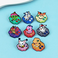 Broche classique d'anime Digimon Adventure, badge en alliage de dessin animé Agumon, cadeau japonais, épingle en émail