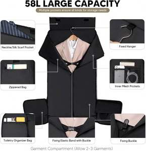 Free Sample 2 in 1 Waterproof Foldable <b>Travel</b> Suit <b>Bag</b> Leather <b>Garment</b> <b>Bags</b> Convertible Carry on <b>Garment</b> Duffel <b>Bag</b> for Men - Product Image 4