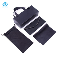 Boîtes à lunettes avec poignée personnalisée accessoires boîte en carton pochette en microfibre étui à lunettes pliable emballage pour lunettes de soleil luxe
