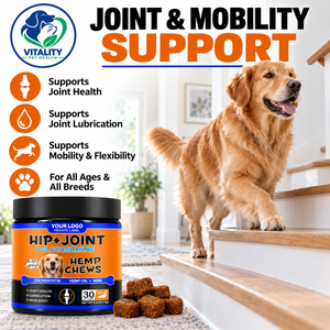 Complément alimentaire pour chiens sous marque privée, sous forme de bouchées molles, avec glucosamine, chondroïtine et chanvre pour la mobilité quotidienne et le soutien articulaire - Product Image 4