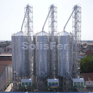 Silo moderne automatique à gros grains de 500 à 10000 tonnes Conception à fond plat Prix bas pour le stockage du maïs Soja Nouveau pour la construction - Product Image 3