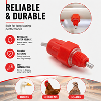 10 Pièces Abreuvoir à tétine pour poulets, Abreuvoir automatique pour volailles, Abreuvoir pour poulets, canards, cailles