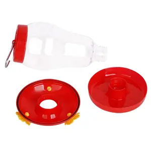 Mangeoire à eau pour oiseaux Mangeoire à colibris suspendue pour jardin extérieur avec fleur en <span class=keywords><strong>plastique</strong></span> et crochet en fer - Product Image 4