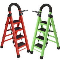 Échelle télescopique pliable portable pour usage domestique moderne, avec cadre en acier inoxydable multi-angles et capacité de charge de 150 kg