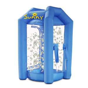 Máquina Inflable para Atrapar Dinero, Cabina Inflable con Forma de Cubo de Efectivo, Juegos Interactivos Inflables, Cabina de Dinero de Dibujos Animados Estándar para Promoción - Product Image 4