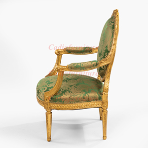 Baroque français Fauteuils design de luxe Chaises style italien sculptées à la main Chaises d'appoint de haute qualité fabriquées à la main - Product Image 5