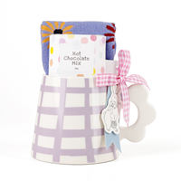 Nouveauté produits de Pâques articles personnalisés tasse de fleur de printemps ensemble de mélange de chocolat chaud cadeau de Pâques ensemble de cadeaux d'anniversaire pour maman fille femmes