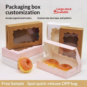 Custom Rectangular Kraft Paper Window <b>Boxes</b> for Macarons Cakes & <b>Desserts</b> Gift Packaging - Product Image 4