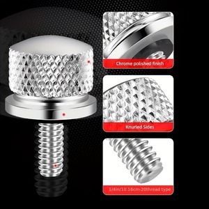 Kit Penutup Tombol Mur Baut Sekrup <span class=keywords><strong>Fender</strong></span> Belakang Berbahan <span class=keywords><strong>Alloy</strong></span> dengan Ulir 1/4"-20 untuk Harley Sportster Fatboy Dyna Softail Chopper - Product Image 1