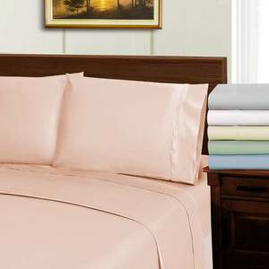 400TC 100% Organic 6pc Bamboo <strong>Bed</strong> <strong>Sheet</strong> Set Bamboo <strong>Sheets</strong> <strong>Deep</strong> Pockets Bedding Set - Product Image 5