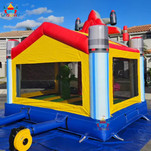 Château gonflable commercial d'extérieur en PVC de qualité B, forme de fusée spatiale extraterrestre, pour enfants, facile à installer, 13x13x15 pieds - Product Image 3