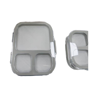 Boîte à lunch portable en acier inoxydable à 3 compartiments, compatible micro-ondes, récipient bento, cuisson à la vapeur, réchauffable, conservation des aliments, 900 ml