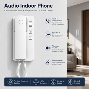 Système d'<span class=keywords><strong>interphone</strong></span> audio 2 fils avec 14 combinés, contrôle d'accès et antivol pour appartements - Product Image 3