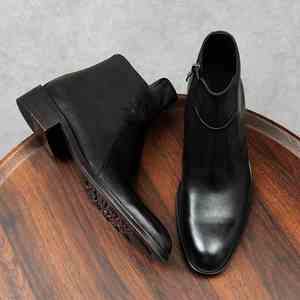 Nuevos Zapatos de Hombre Modernos y Elegantes con Punta en Pico, de Piel Vacuna con Grabado, Impermeables, para Otoño, Casuales de Negocios - Product Image 4