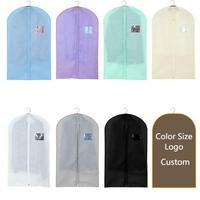 Manteau de vêtements personnalisé OEM ODM de l'usine sac de rangement anti-poussière pour costume chambre armoire couvre-vêtements non tissés avec fenêtre visuelle