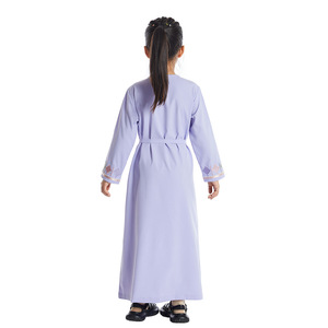 ชุดเดรสยาวปักลายสำหรับเด็กมุสลิมชุดอาบายา - Product Image 5