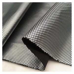 Tissu imprimé de feuille métallique de point de pongé de polyester stratifié par TPU pour la veste - Product Image 1