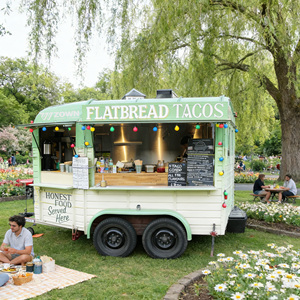Mobile food <b>trailers</b>, mobile food carts, electric food carts, suitable for selling snacks and fast food. - Product Image 1