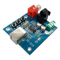 Tarjeta de Sonido HIFI con Entrada USB, Coaxial y Fibra Óptica EParthub, Decodificador DAC PCM2704USB, Alimentación de 5V