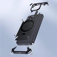 Casing ponsel keluaran baru, pelindung transparan Pc bingkai logam paduan Aluminium dengan 4 sudut tahan guncangan untuk iphone 16 Pro Max 15 14 13 12