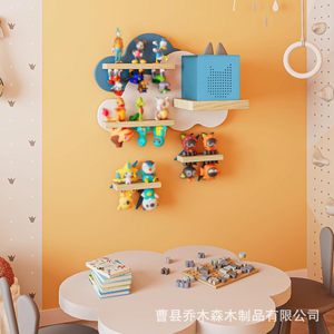 Collectible Figurine Storage Rack 4 Layers <b>Wall</b> Mounted Display Shelf For Study Bedroom Living Room - Product Image 3