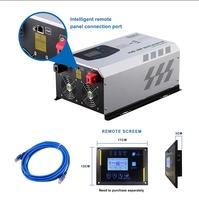 Inverter Tenaga Surya Frekuensi Rendah 3000W 3KW 24V dengan Output Tunggal 50/60Hz 230V 220V 120V Harga Pabrik OEM ODM Stabilitas AVR