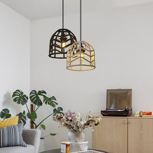 Hand Woven Cotton <b>Rope</b> Lampshade White Black Cone Shape 19.5cm For Restaurant Guesthouse Hotel Bedroom <b>Lighting</b> - Product Image 2