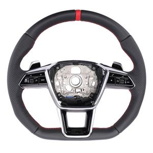 Volant en cuir OEM adaptable pour <span class=keywords><strong>Audi</strong></span> A1 A5 A6 8Y SQ7 8S TTRS R8 B9 RS3 <span class=keywords><strong>Q3</strong></span> Q5 C8 - Product Image 1