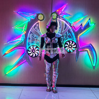 Ailes LED Mecha pour Adultes – Costume Lumineux Clignotant pour Défilés, Halloween, Cosplay, Événements, Spectacles de Rue et Boîtes de Nuit