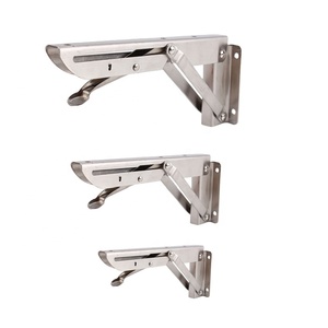 Étagère murale triangulaire pliable réglable à 90 degrés en acier inoxydable, support de plaque Billy Layer estampé - Product Image 6