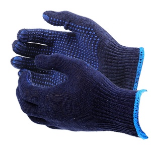 قفازة ميكانيكية عالية الجودة باللون الأزرق الداكن منقط للعناية باليد قفازة مطاطية من كلوريد البولي فينيل - Product Image 1