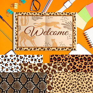 WW103 pola hewan cetak macan tutul bahan akun tangan kertas Scrapbook kerajinan DIY untuk membuat kartu DIY dekoratif - Product Image 3