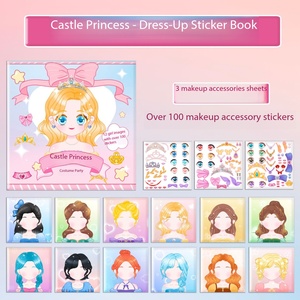 Buku Stiker Magnetik Berpakaian Putri, Dekorasi Kulkas EVA yang Dapat Digunakan Kembali, Mainan Karakter 3D yang Dapat Ditukar untuk Anak Perempuan - Product Image 3