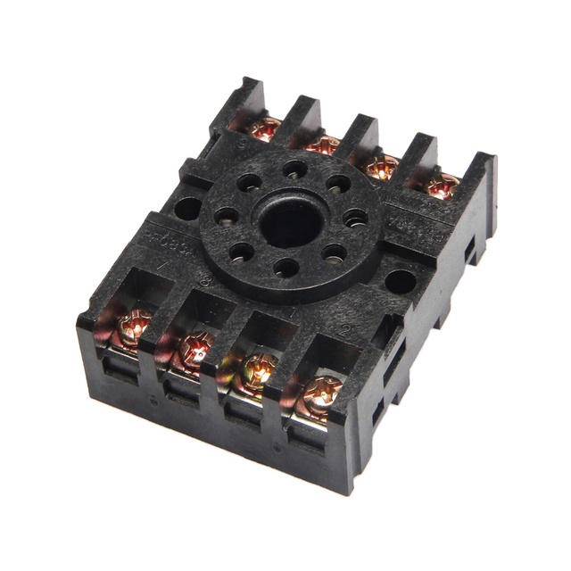 DAQCN PF083A Low Power Rated Voltage 300VAC Round 8 Pin Relay Socket Base