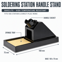Support de fer à souder 3 en 1, support métallique avec éponge résistante à la chaleur pour station de soudage 936, réparation électronique, bricolage