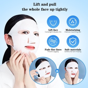Masque Hydrogel Végétalien OEM à Marque Blanche Effet Lifting en V avec Crochets d'Oreille, au Collagène, Éclaircissant, Correcteur de Taches Brunes, Non Testé sur les Animaux, Vente en Gros - Product Image 3