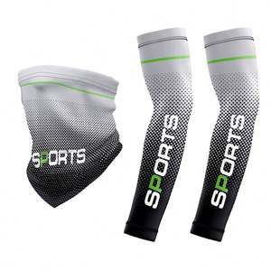 Calentadores de brazo de protección UV para hombres de verano Juego de máscara de manga de protección solar para deportes al aire libre de seda de hielo delgada - Product Image 2