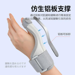 Hy35 <b>Wrist</b> Brace Grey Nylon <b>Thumb</b> <b>Support</b> Universal Adult Size One Size Fits All - Product Image 3
