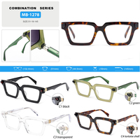 Lunettes de Prescription en acétate carré de luxe montures optiques 2024 plus récent fabrique des lunettes avec logo personnalisé femmes hommes
